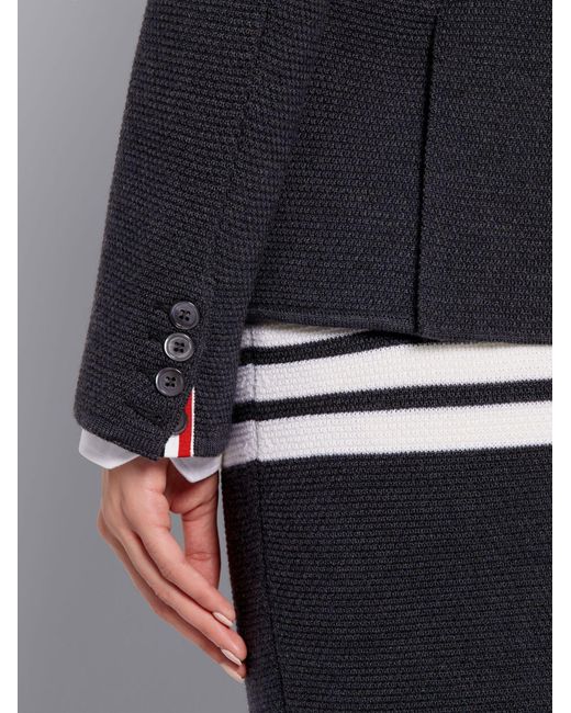 Thom Browne Black 4-Bar Merino Jacket
