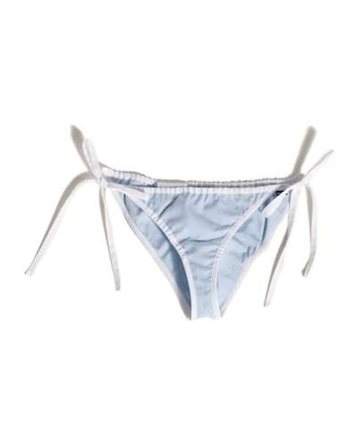 Miu Miu Blue Poplin Bikini Briefs