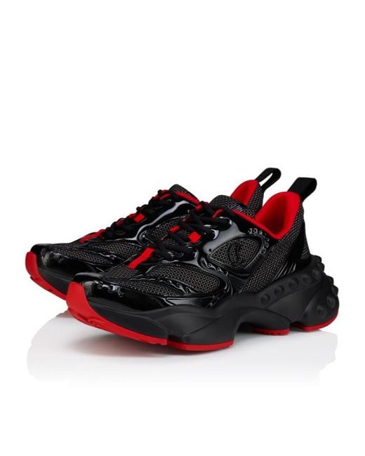 Christian Louboutin Black So Flo Mesh Runner Sneakers for men