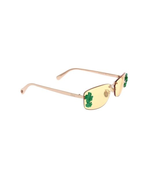 Dior Metallic Eyewear Rectangular Embellished Sunglasses for men