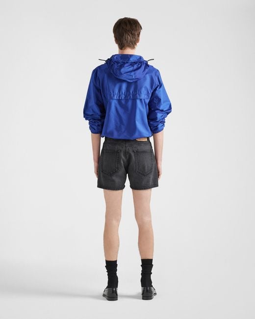 Prada Blue Re-Nylon Blouson Jacket for men