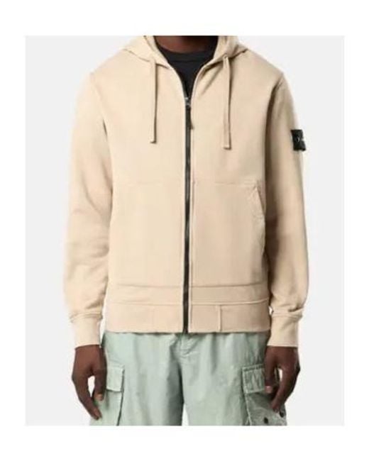 Stone Island Natural Zip-Up Hoodie for men