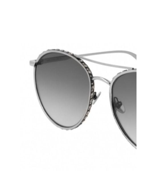 McQueen White Logo Details Sunglasses