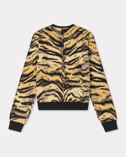 KENZO Multicolor Tiger Crewneck Buttoned Cardigan