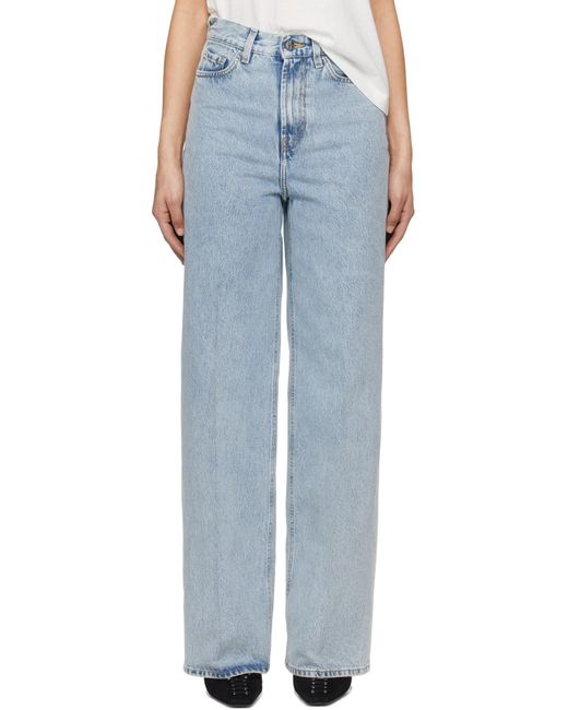 Totême Blue Totême High-Waisted Straight-Leg Jeans