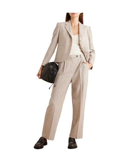 Fortela Multicolor Pleated Woolblend Straightleg Trousers