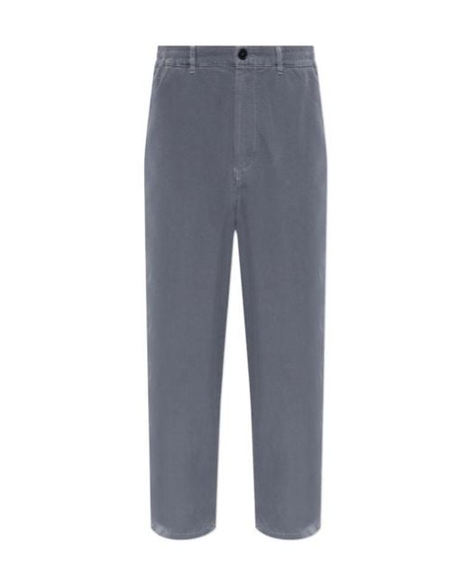 American Vintage Gray Wide-Leg Cargo Pants for men