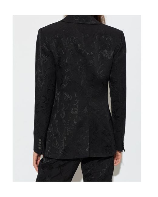 Etro Black Long-Sleeve Casual Jacket