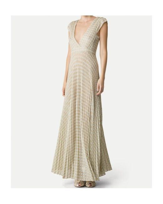 Forte_forte White V-Neck Pleated Midi Dress
