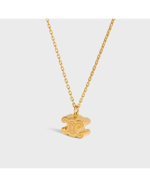 Céline Metallic Chunky Triomphe Necklace
