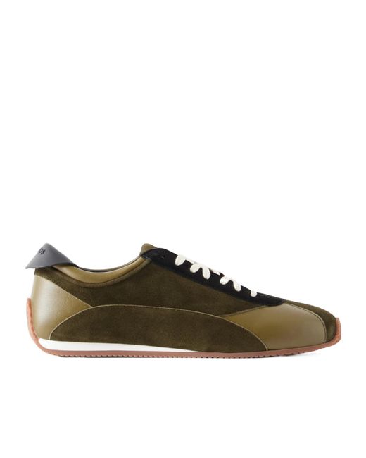 Neous Green Suede And Leather Sneakers