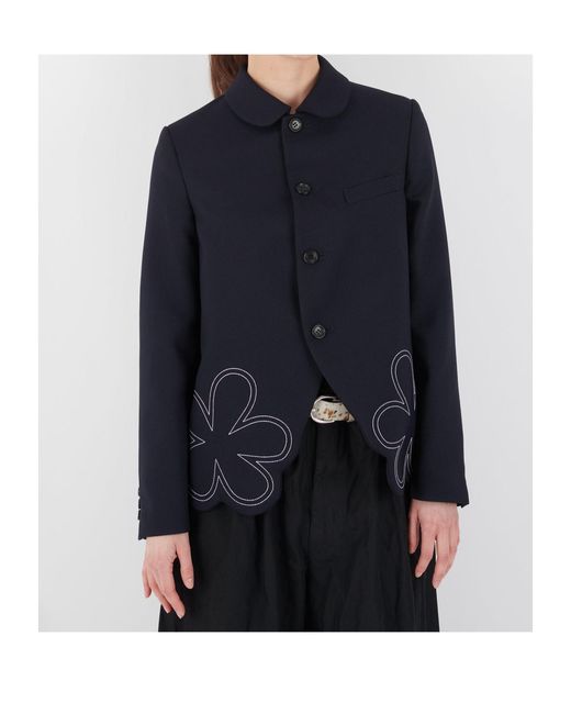 Comme des Garçons Blue Flower Blazer