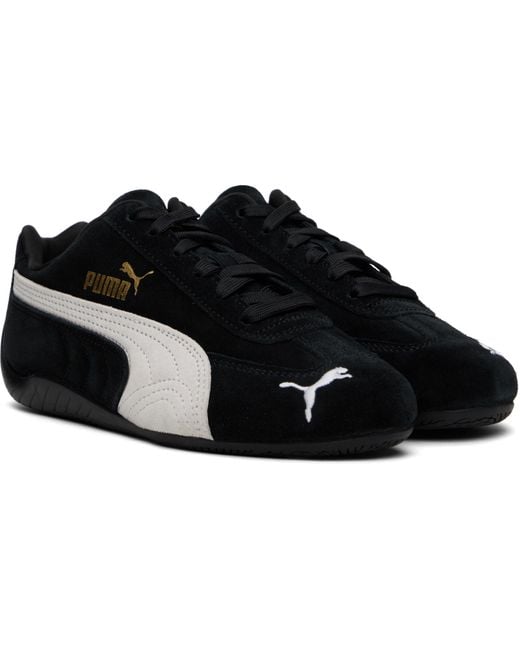 PUMA Black Speedcat Og Logo Detailed Sneakers