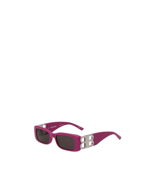 Balenciaga Pink Eyewear Rectangular Frame Sunglasses