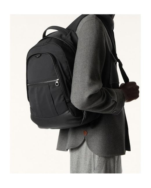 Loro Piana Black Pioneer Backpack Medium for men