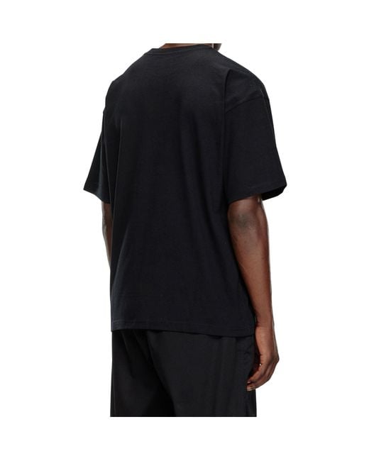 DIESEL Black T-Boxt-Lab Jacquard Logo Patch T-Shirt for men