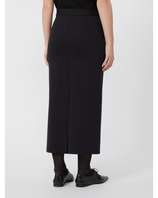 Max Mara Black Elea Front Slit Skirt