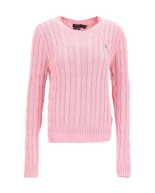 Polo Ralph Lauren Pink Pony Embroidered Crewneck Jumper