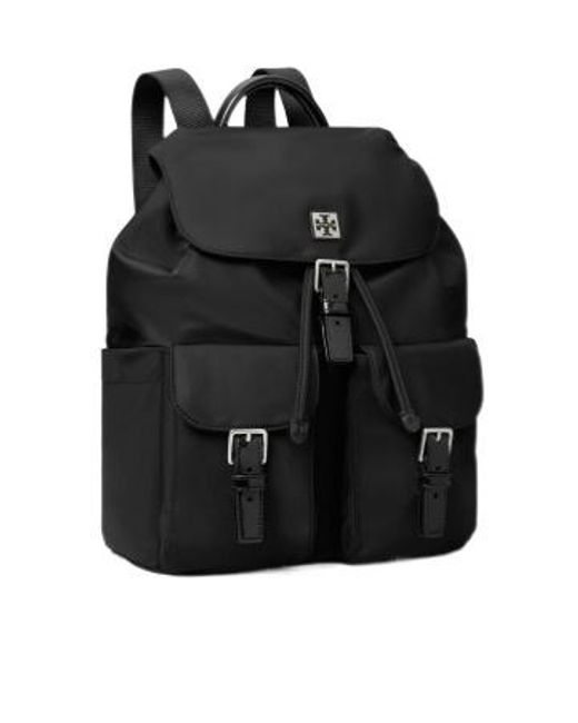 Tory Burch Black Drawstring Backpack