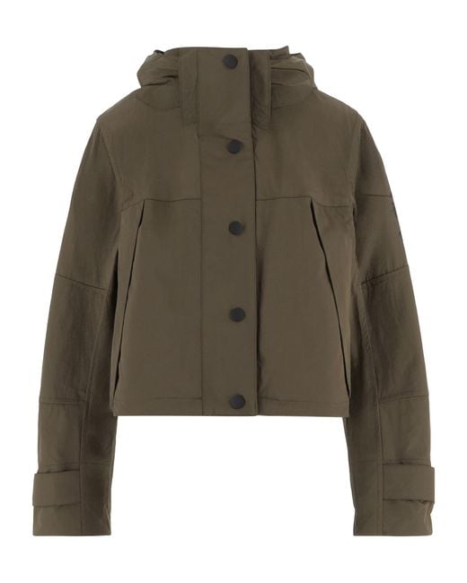 Burberry Green Norwood Logo Hooded Jacket