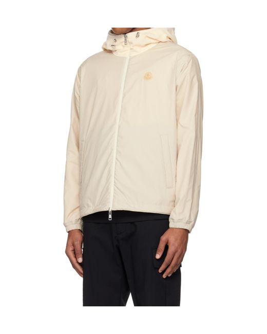 Moncler White Reversible Fleece Zip-Up Hoodie for men