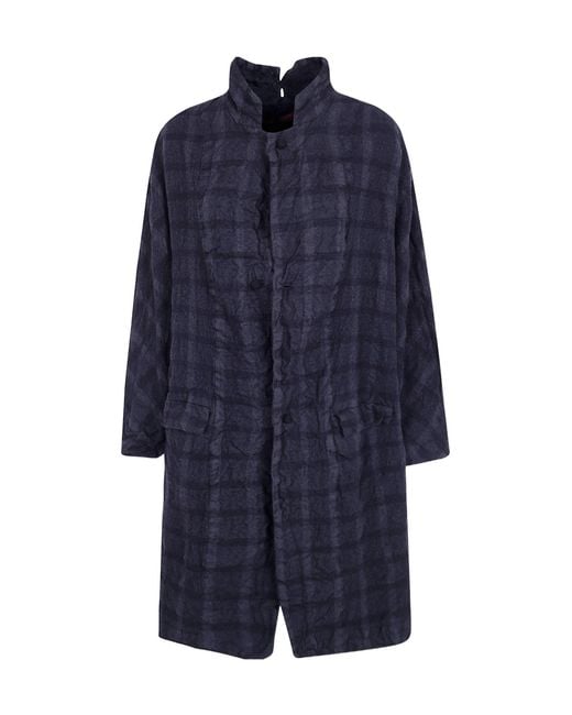 Daniela Gregis Blue 'Papavero Briciole' Washed Coat