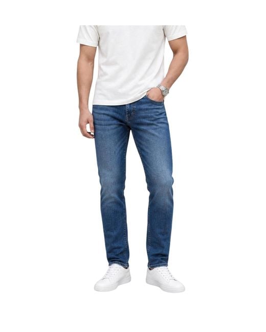 Tommy Hilfiger Blue Five-Pockets Slim-Fit Jeans for men