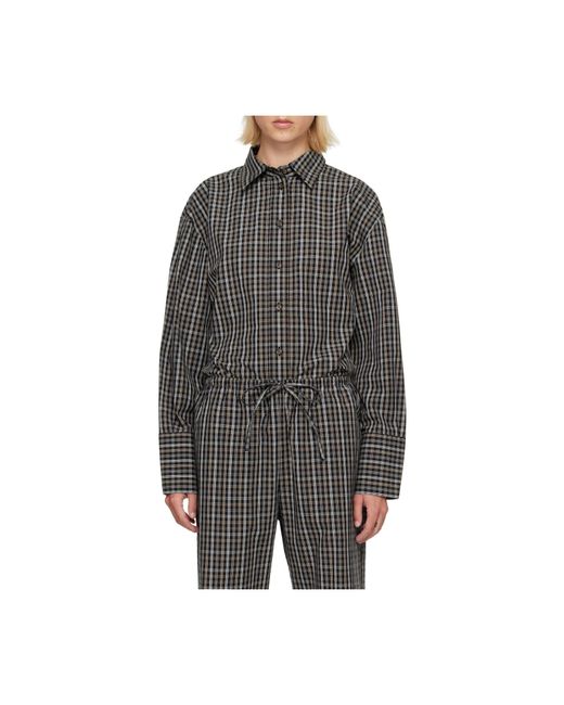 Rohe Black Checked Buttoned Shirt