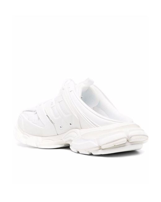 Balenciaga White Track Lace-Up Mule Sneakers for men