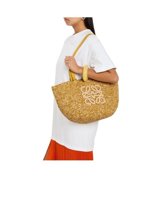 Loewe Metallic X Paula S Ibiza Eclipse Melange Medium Raffia Bag