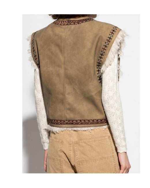 Isabel Marant Natural Sleeveless Jacket