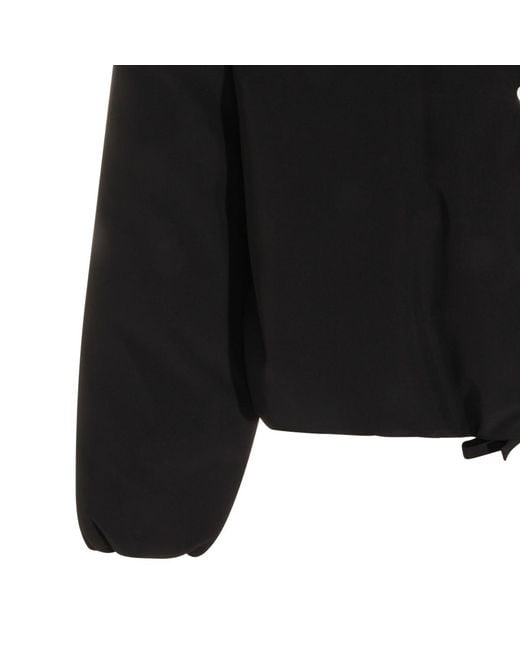 Jil Sander Black Snap-Front Drawstring Jacket