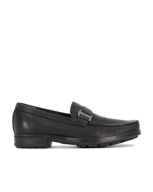 Bally Black Metal Buckle Business Casual Shoes for men