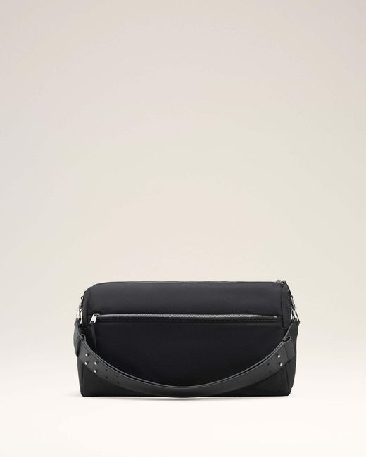 AMI Black Logo Patch Large Shoulder Bag for men