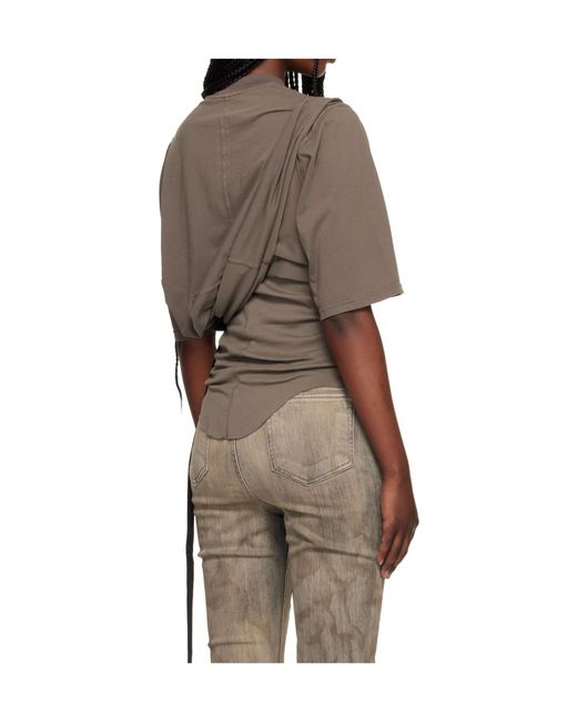Rick Owens Gray Short-Sleeved T-Shirt