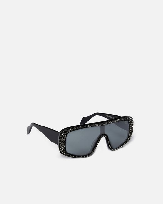 Pinko Blue Crystal-Embellished Geometric Sunglasses