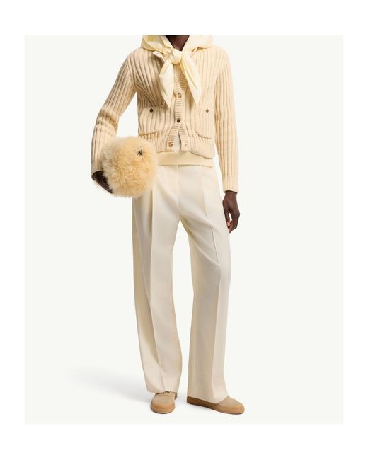 Moncler Natural Cotton Padded Cardigan