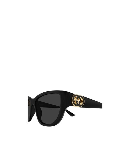 Gucci Black Eyewear Cat Eye Frame Sunglasses