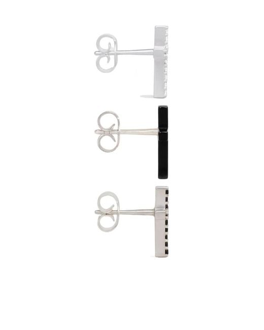 Céline White Cross Set Of 3 Studs for men
