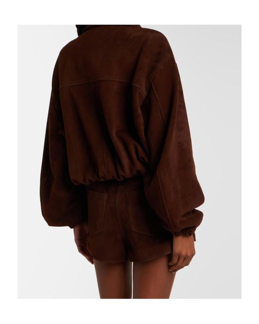 Nour Hammour Brown Pia Long-Sleeved Short Jacket