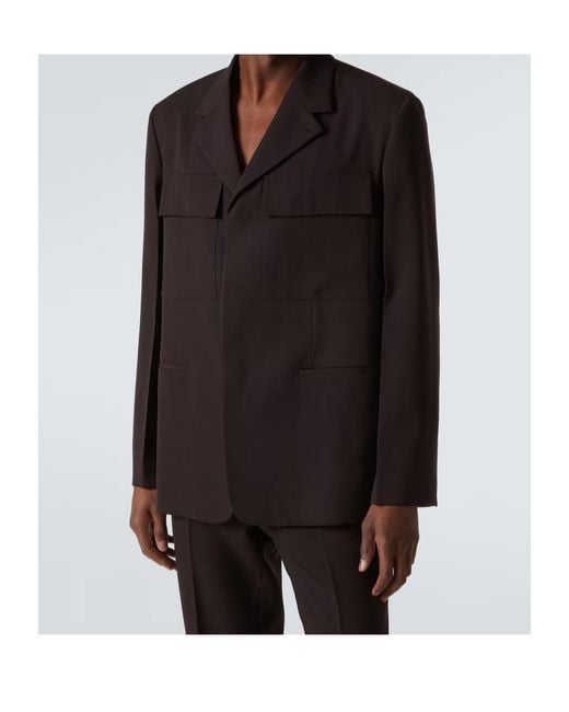 Jil Sander Black Wool Jacket for men