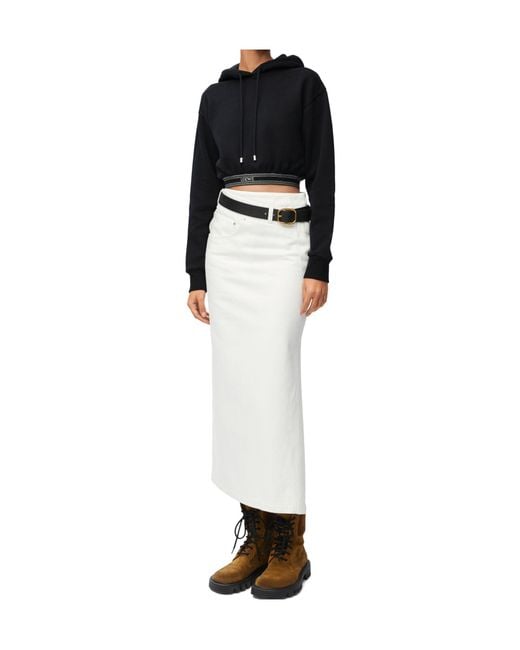 Loewe Black Cropped Hoodie