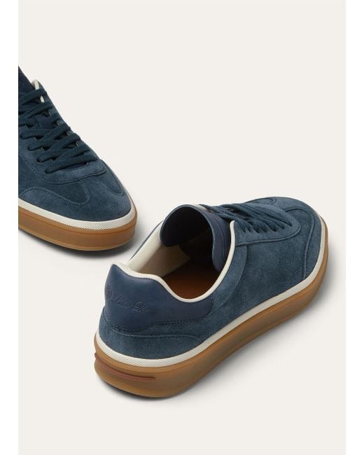 Loro Piana Blue Tennis Walk Sneaker