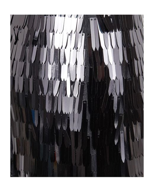 Self-Portrait Black Sequin Midi Skirt
