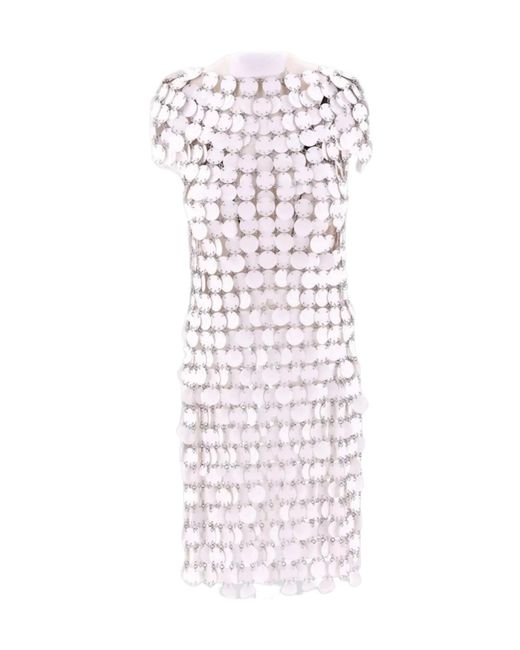 Rabanne White Sequined Dress