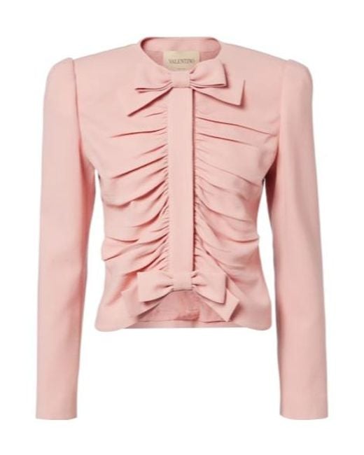 Valentino Pink Virgin Wool Crêpe Jacket