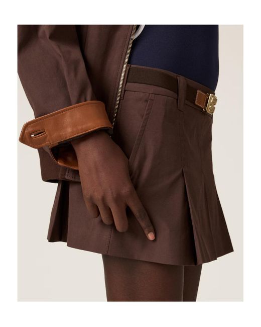 Miu Miu Brown Belted Mini Skirt
