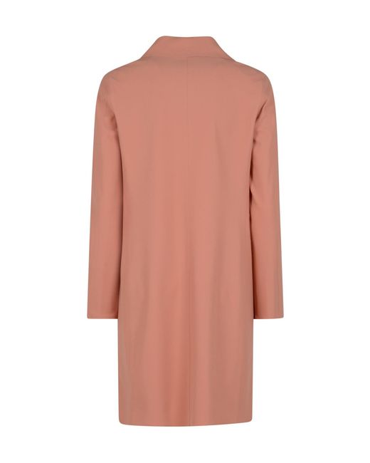 Herno Brown Single-Breasted Long-Sleeved Coat