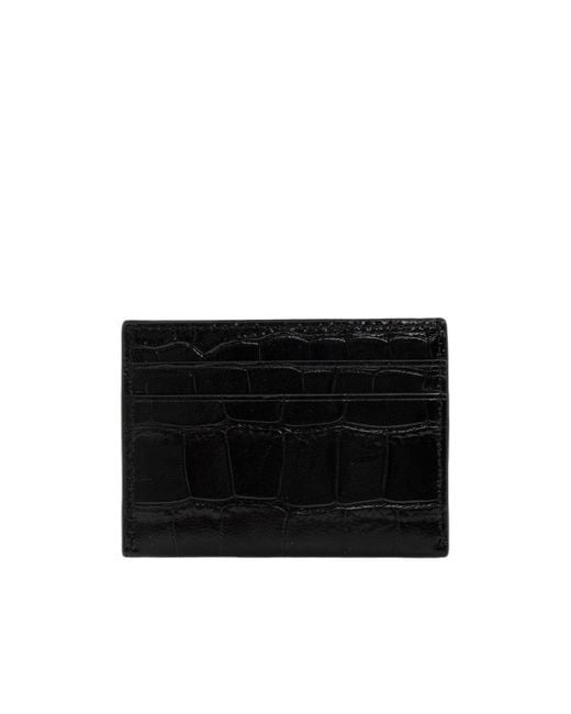Tory Burch Black Leather Card Holder