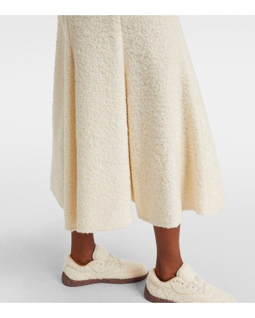 Gabriela Hearst White Amy Cashmere And Wool-Blend Midi Skirt